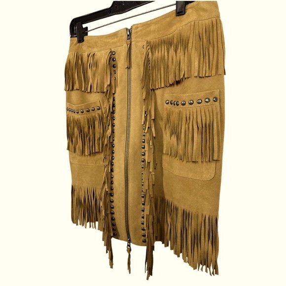Fringe-tastic Double D Ranchwear Real Suede Fringe Skirt - Picture 11 of 14